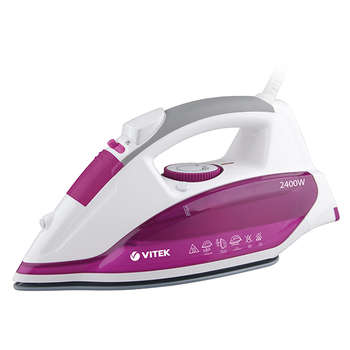 Утюг VITEK 1262-VT-02 2400Вт фиолетовый/белый