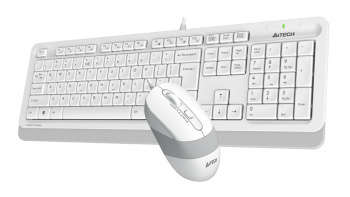 Комплект (клавиатура+мышь) F1010 клав:белый мышь:белый USB (F1010 WHITE)