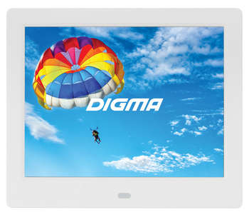 Фоторамка Digma 8" PF-843 IPS 1024x768 белый пластик ПДУ Видео