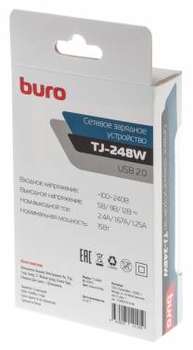 Автоаксессуар BURO TJ-248W QC 3.0 2.4A+1.67A+1.25A универсальное белый