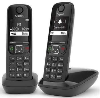 Телефон GIGASET Р/Dect AS690 DUO RUS черный  АОН