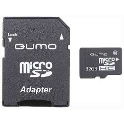 Карта памяти Qumo Micro SecureDigital 32Gb QM32GMICSDHC10U1 {MicroSDHC Class 10 UHS-I, SD adapter}