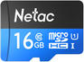 Карта памяти Netac Флеш карта microSDHC 16GB NT02P500STN-016G-R P500 + adapter