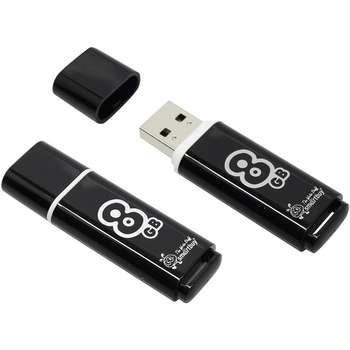 Flash-носитель Smart Buy 8Gb Glossy series Black SB8GBGS-K