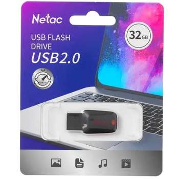 Flash-носитель Netac USB Drive 32GB U197 USB2.0, retail version [NT03U197N-032G-20BK]