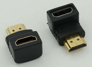 Кабели DVI NONAME Адаптер аудио-видео 90 Deg HDMI  1зв