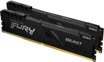 Оперативная память Kingston Комплект памяти DDR4 DIMM 32 ГБ  3200MHz CL16, FURY Beast Black