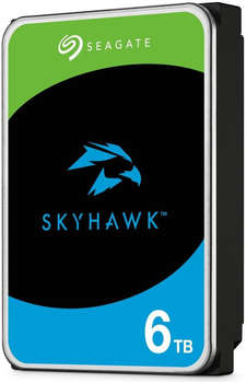 Жесткий диск HDD Seagate Жесткий диск SATA-III 6TB ST6000VX009 Surveillance Skyhawk 4KN  256Mb 3.5"