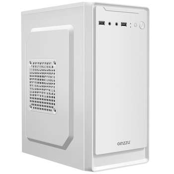 Корпус GINZZU B185 White  2*USB 2.0,AU