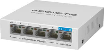 Маршрутизатор Keenetic Коммутатор KN-4610  5x1Гбит/с 4PoE+ 60W неуправляемый