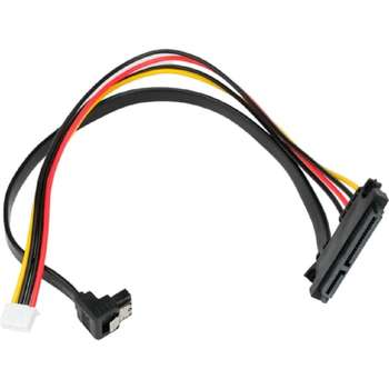 Внутренний шлейф Gembird Cablexpert Кабель Combo SATA  XH2.54 4pin+Sata угловой / Sata 7+15pin, медь, 30см, пакет