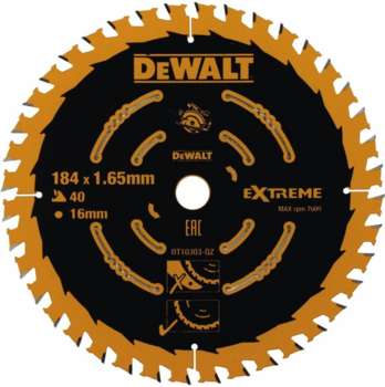 Круг, диск, фреза DEWALT Диск пильный по лам./ДСП DT10303-QZ d=184мм d