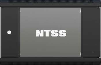 Шкаф, стойка Шкаф коммутационный NTSS-W12U6045GS  настенный 12U 570x450мм пер.дв.стекл 60кг черный 350мм 22.2кг 220град. 635мм IP20 сталь