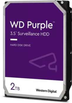 Жесткий диск HDD Western Digital Жесткий диск 2TB 6GB/S SATA 64MB PURPLE WD23PURZ bulk