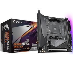 Материнская плата Gigabyte B550I AORUS PRO AX, Socket AM4, AMD B550, 2xDDR4-3200, HDMI+HDMI+DP, 1xPCI-Ex16, 4xSATA3