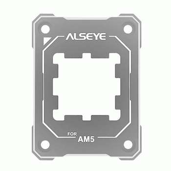 Жидкостная система охлаждения ALSEYE Protect Cap Alseye, AM5 protective bracket [silver style], 74.8*55.8*7.3mm, AL, fine sandblasting + anode silver + bright edge surface, LOGO and AM5 information