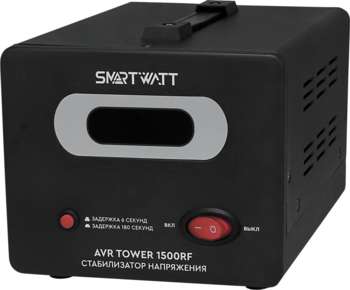 Стабилизатор напряжения SMARTWATT AVR Tower 1500RF 1500ВА черный