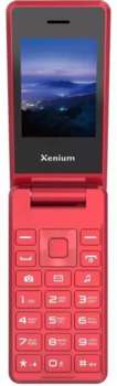 Сотовый телефон XENIUM Мобильный телефон X600 красный раскладной 2Sim 2.8" 240x320 Nucleus 0.3Mpix GSM900/1800 MP3 FM microSD max32Gb