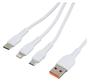 Кабели DVI GoPower Кабель USB -LIGHTNING/ MICROUSB 3IN1 WHITE 1M GOPOWER