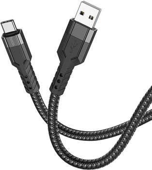 Кабель HOCO U110 Type-C USB  1.2м черный коробка