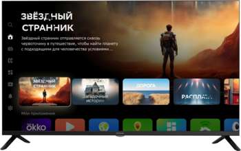 Телевизор Digma LED 40" DM-LED40SBB36 Салют ТВ Frameless Metal черный FULL HD 60Hz DVB-T DVB-T2 DVB-C DVB-S DVB-S2 USB WiFi Smart TV