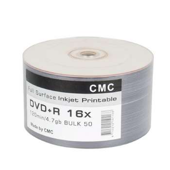 Оптический диск CMC DVD+R 4,7 GB 16x Bulk/50 Full Ink Print