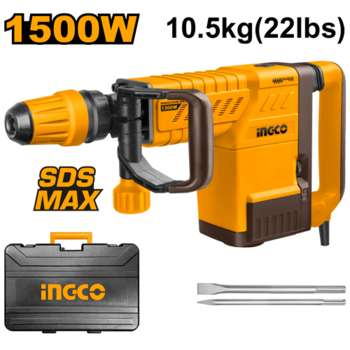 Перфоратор INGCO_Powertools Отбойный молоток 1500Вт SDS-Max 6-25 Дж кейс SUPER INGCO PDB15006 PDB15006