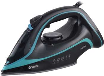 Утюг VITEK VT-8334 2600Вт черный/бирюзовый