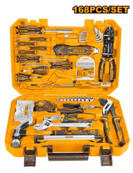 Инструмент INGCO_Handtools Набор ручных инструментов 168 шт Ingco HKTHP21681,кейс HKTHP21681