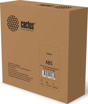 Пластик 3D CACTUS Пластик для принтера 3D CS-3D-ABS-1KG-GREY ABS d1.75мм 1кг L386м 1цв.