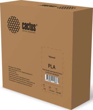 Пластик 3D CACTUS Пластик для принтера 3D CS-3D-PLA-1KG-BLACK PLA d1.75мм 1кг L326м 1цв.