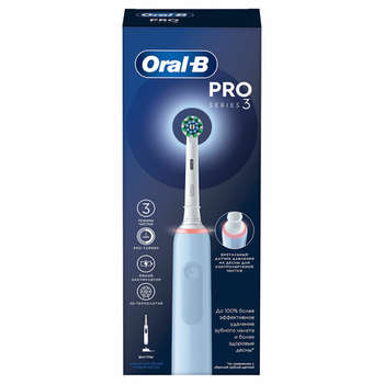 Зубная щетка Oral-B электрическая  Pro-Series 3, Голубая, 1 сменная насадка,, 741751